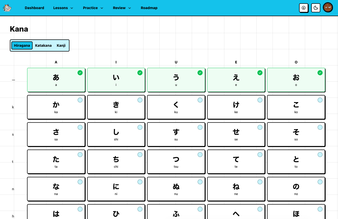 Learn Kana screenshot